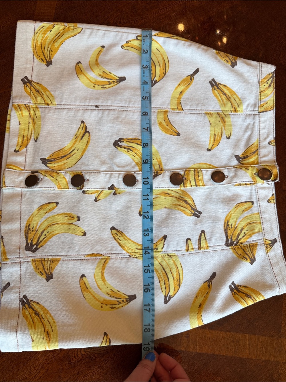 Cooperative White Mini Skirt with Yellow Banana Print - Picture 5 of 9